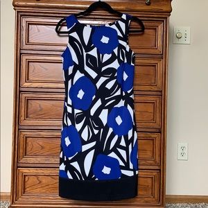AB Studio blue and black floral dress size 6